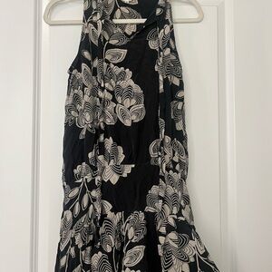 Black and Cream Floral Dress